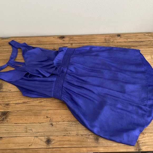 American Eagle Outfitters Purple Mini Dress Racerback Ruffle Sleeveless - Picture 8 of 15